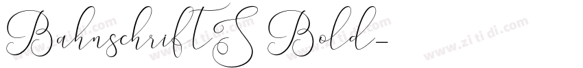 BahnschriftS Bold字体转换